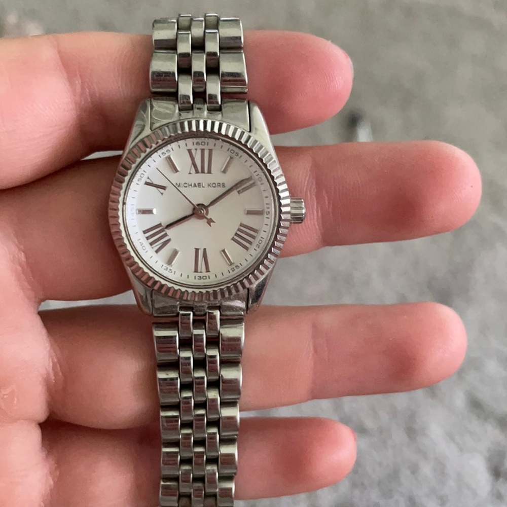 Michael Kors silver round watch